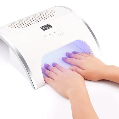 2-in-1 Nail Dust Collector & Nail Drying Lamp – 80W