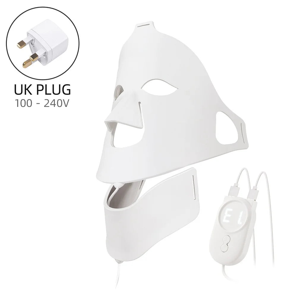 Face & Neck Silicone LED Light Therapy Mask – 7 Colors