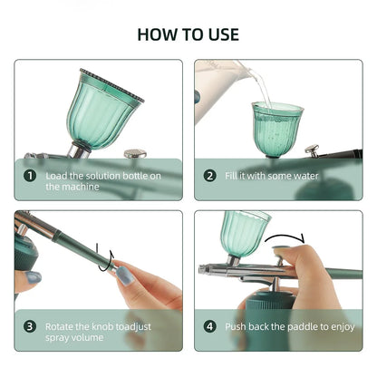 Mini Airbrush Kit for Facial Skincare, Nails, Makeup, Hair & More