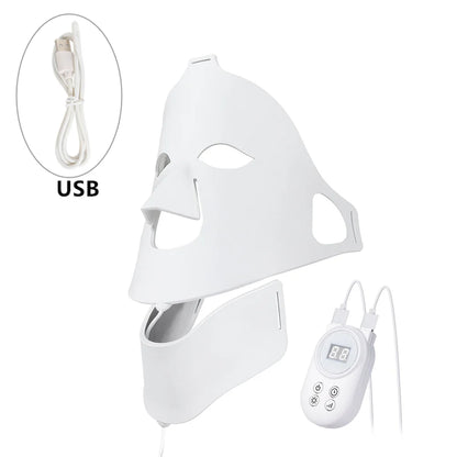Face & Neck Silicone LED Light Therapy Mask – 7 Colors