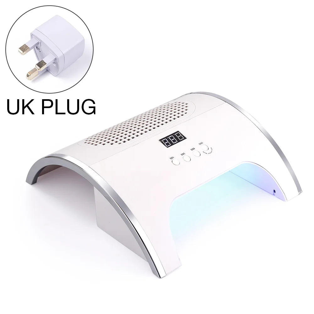 2-in-1 Nail Dust Collector & Nail Drying Lamp – 80W