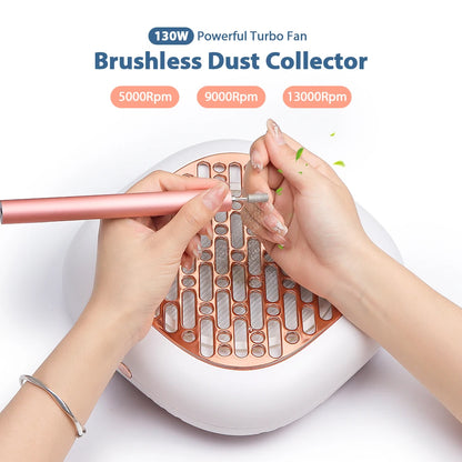 130W Super Suction Brushless Nail Dust Collector
