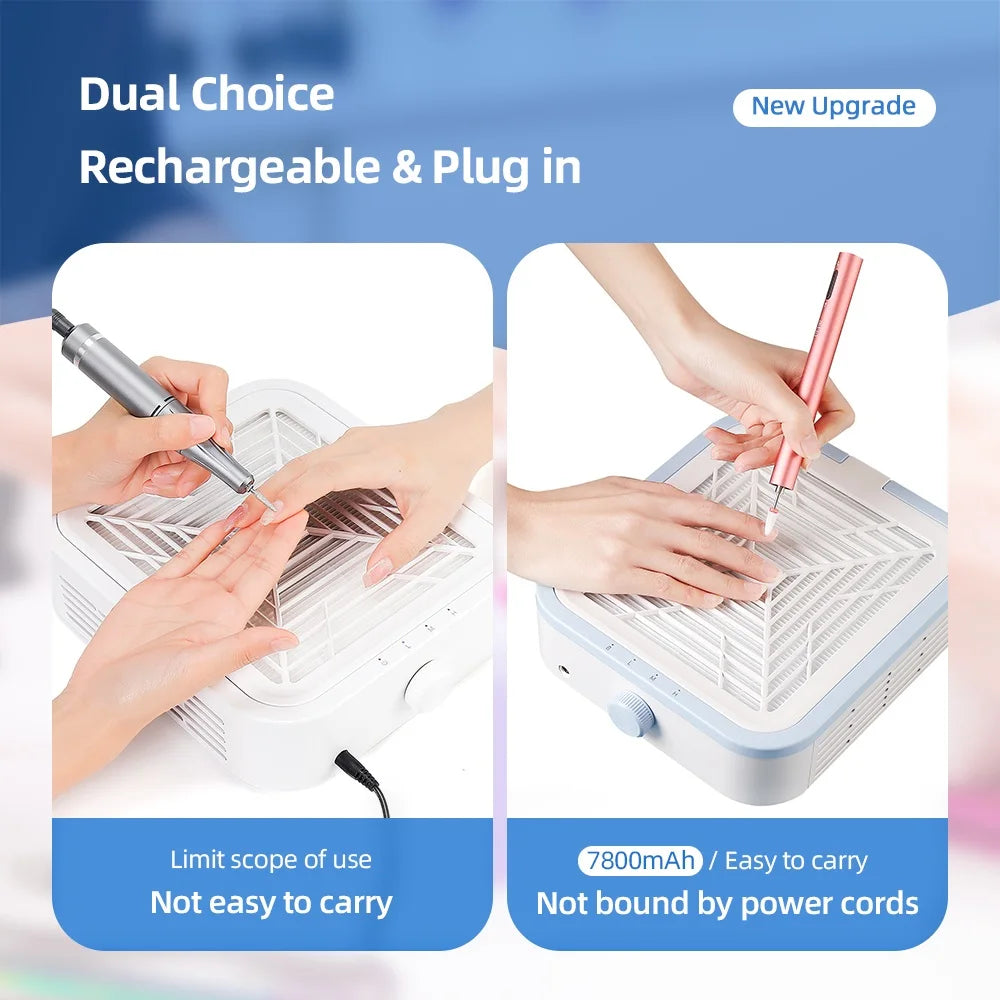 Wireless 120W Super Suction Nail Dust Collector